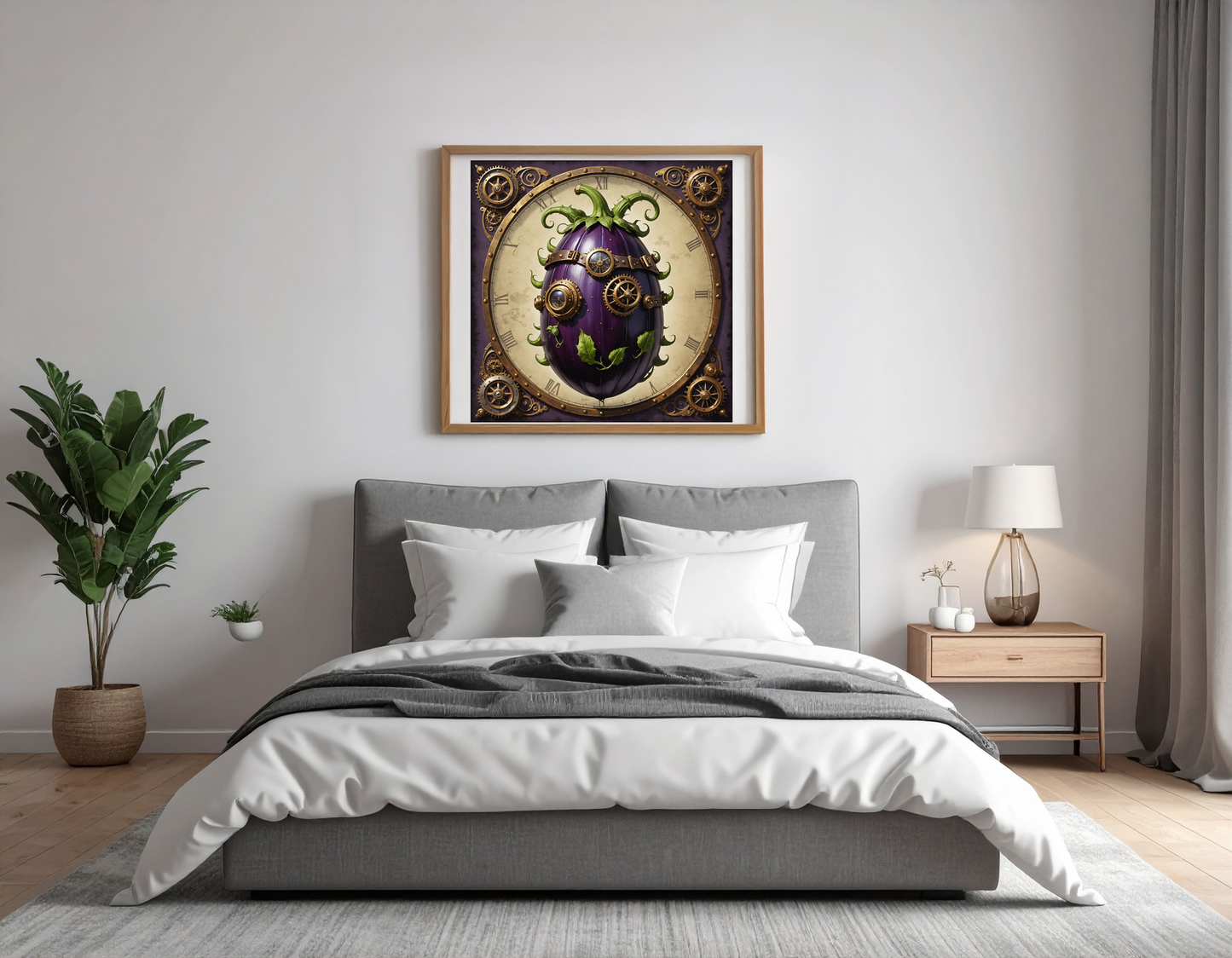 Eggplant in steam punk style