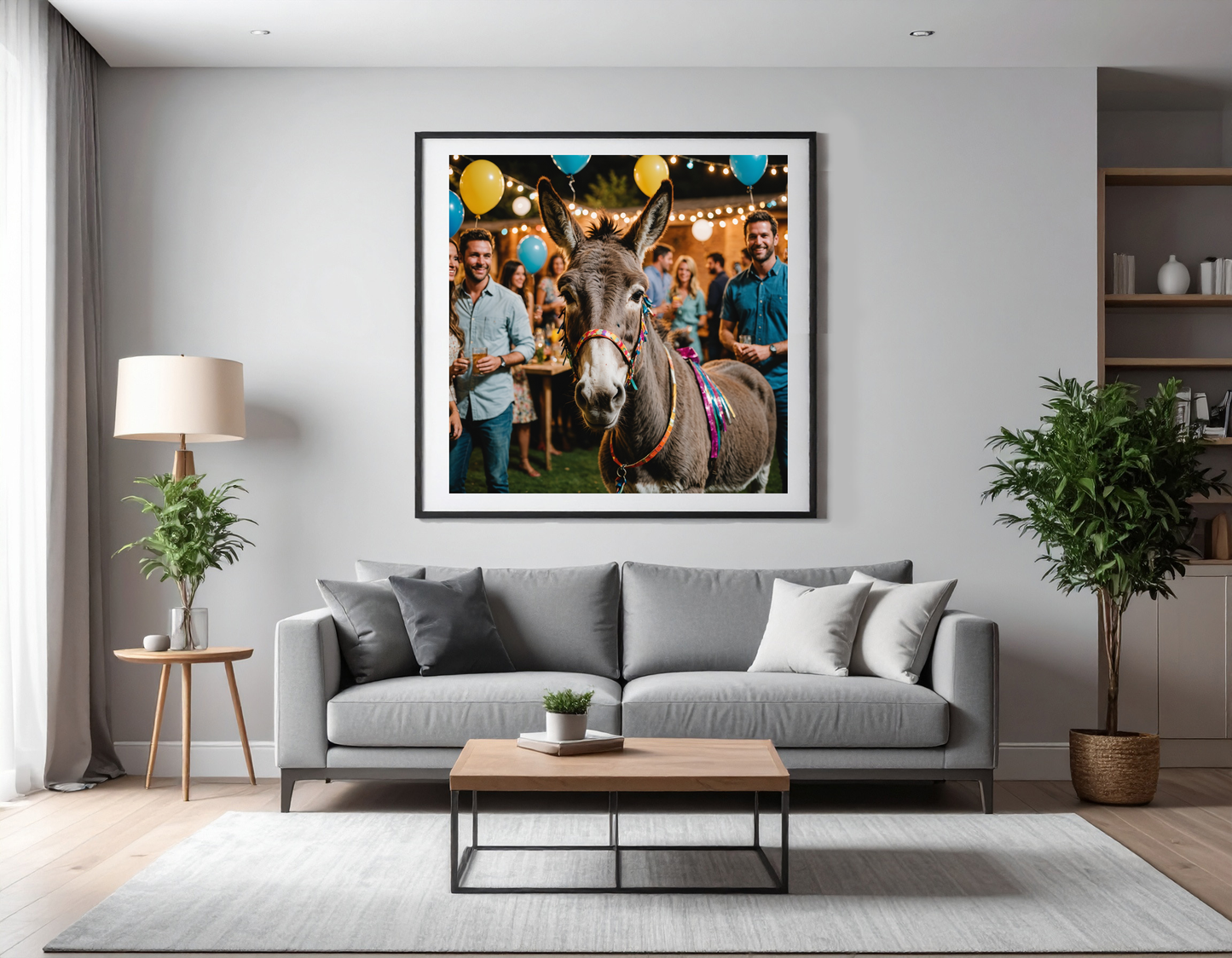 Donkey at a party