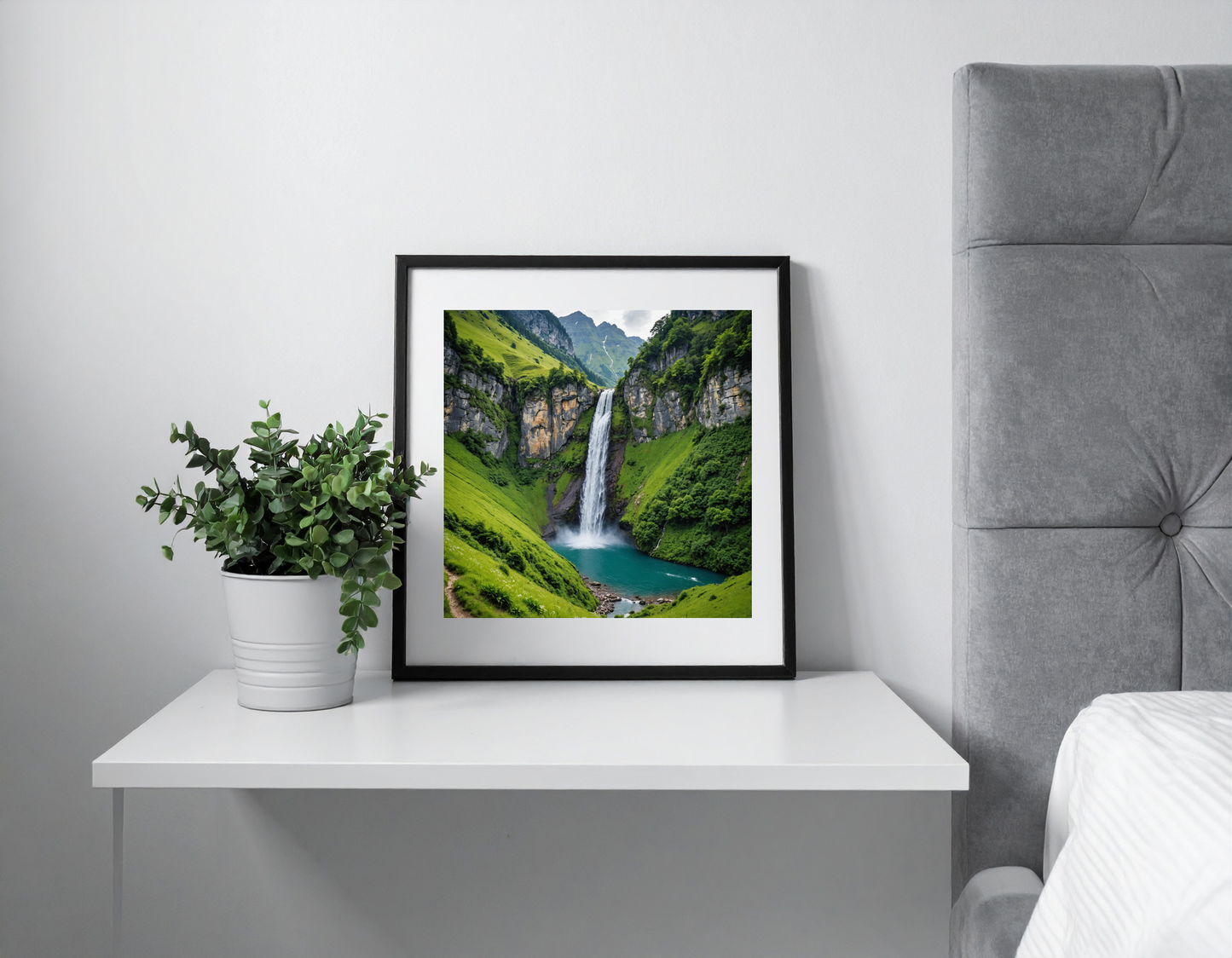 Waterfall on mountain