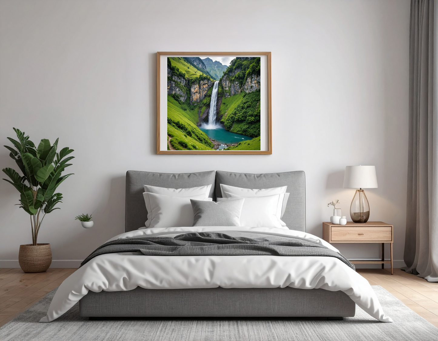 Waterfall on mountain