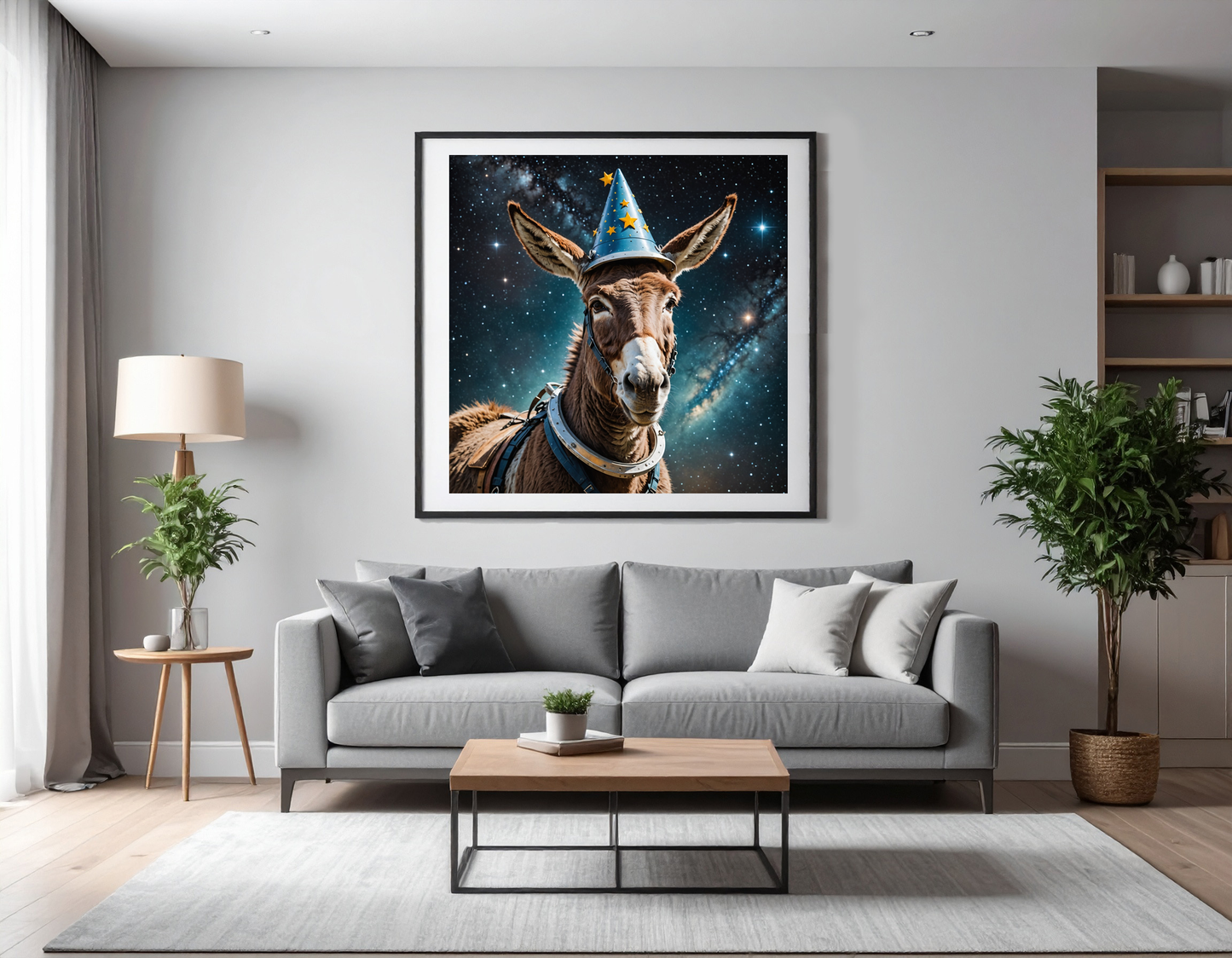 donkey with space hat