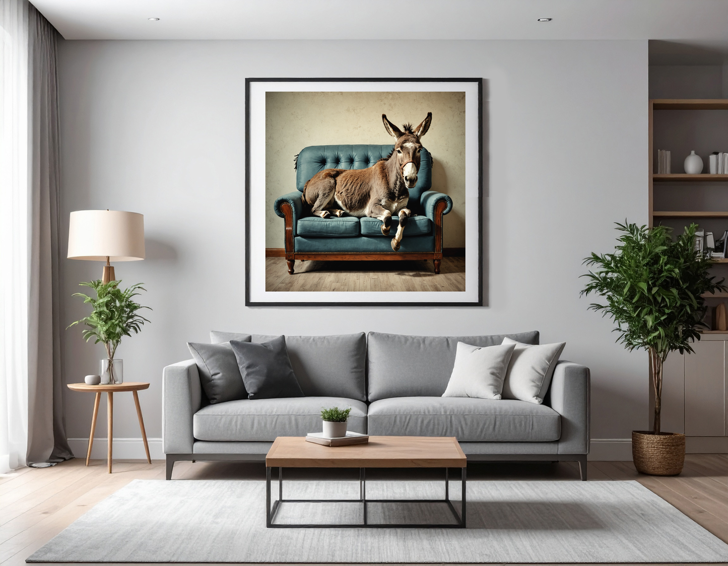 Donkey on couch