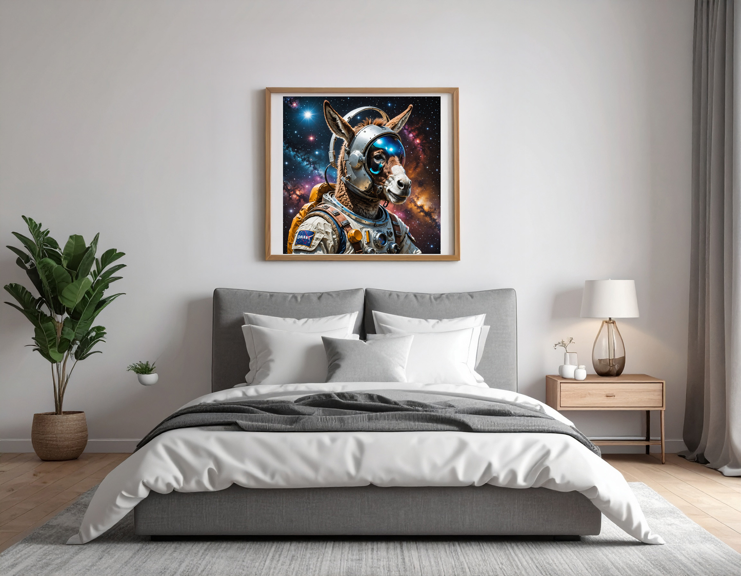 donkey with space helmet