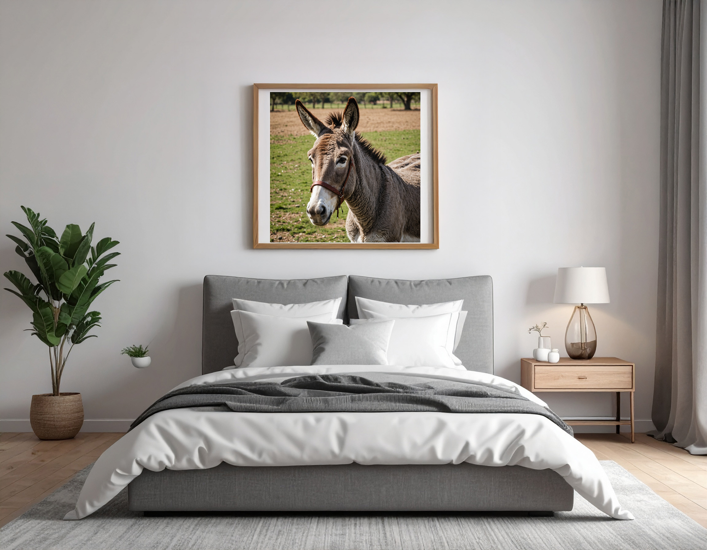 donkey with buttoned shirt