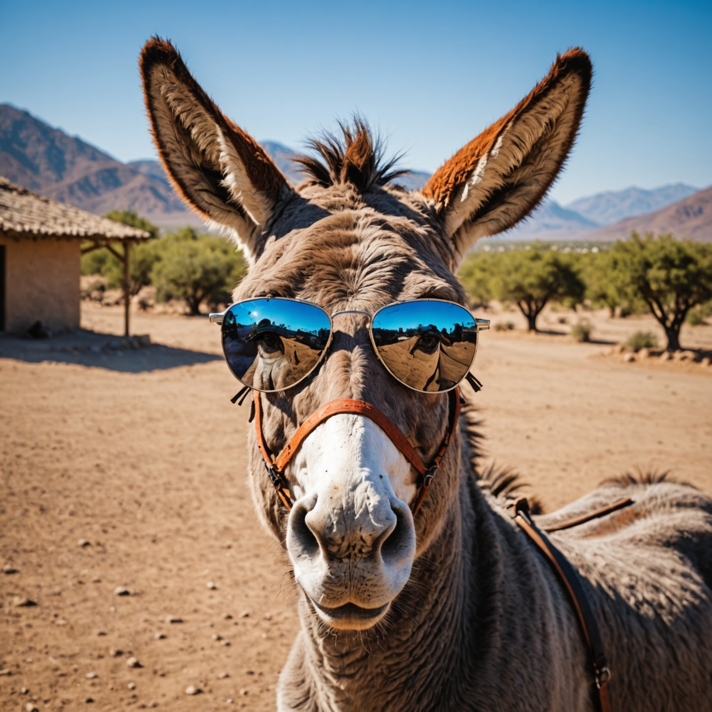 donkey with sunglasses