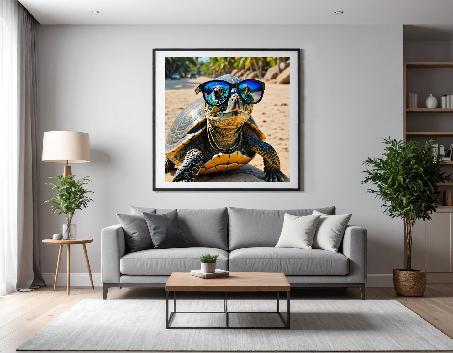 Turtle with sunglasses