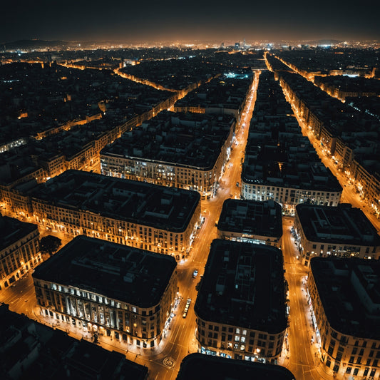 Barcelona during nighttime