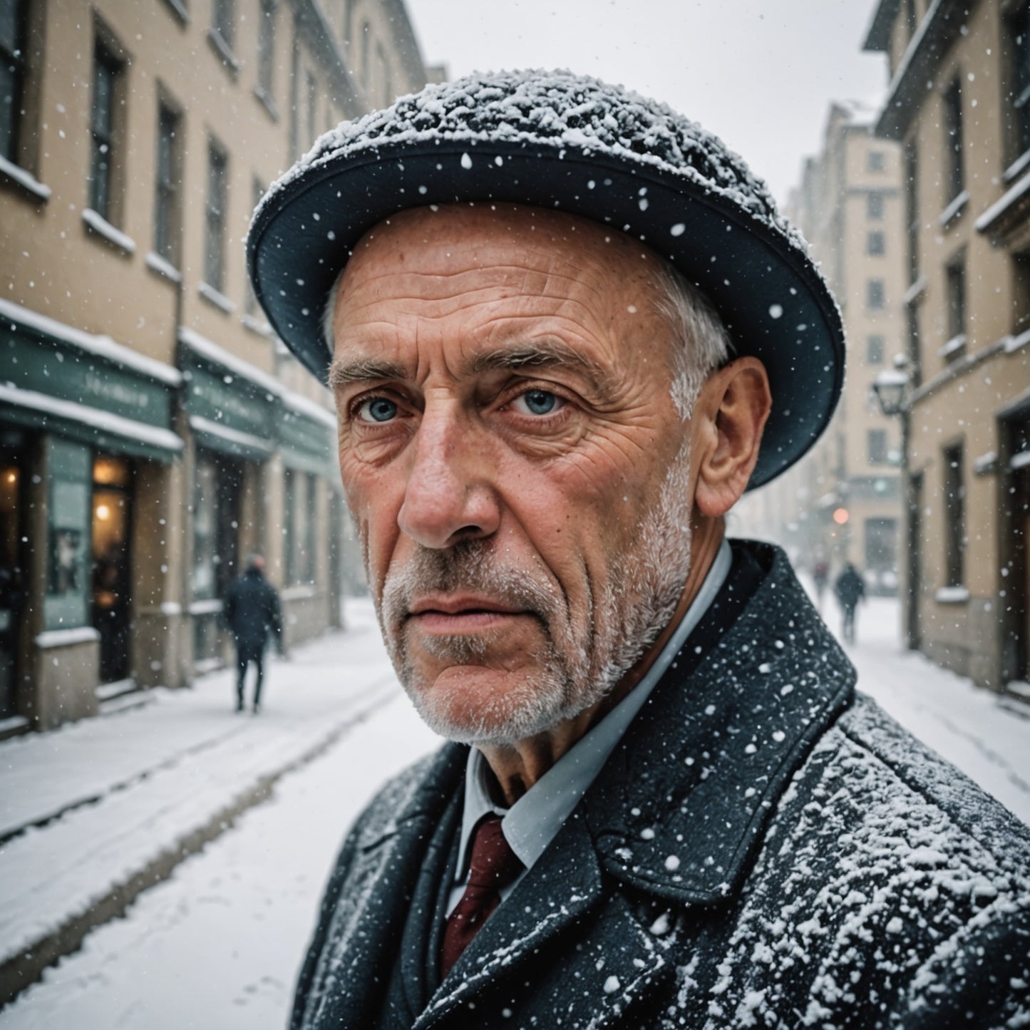 Picasso like snowstorm