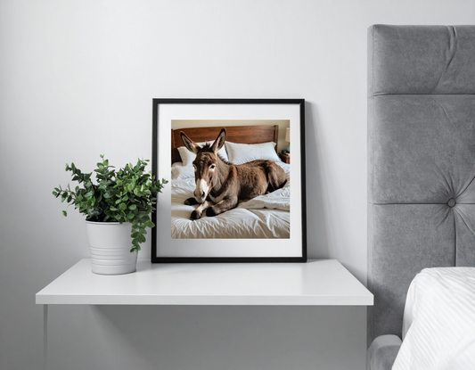donkey in bed