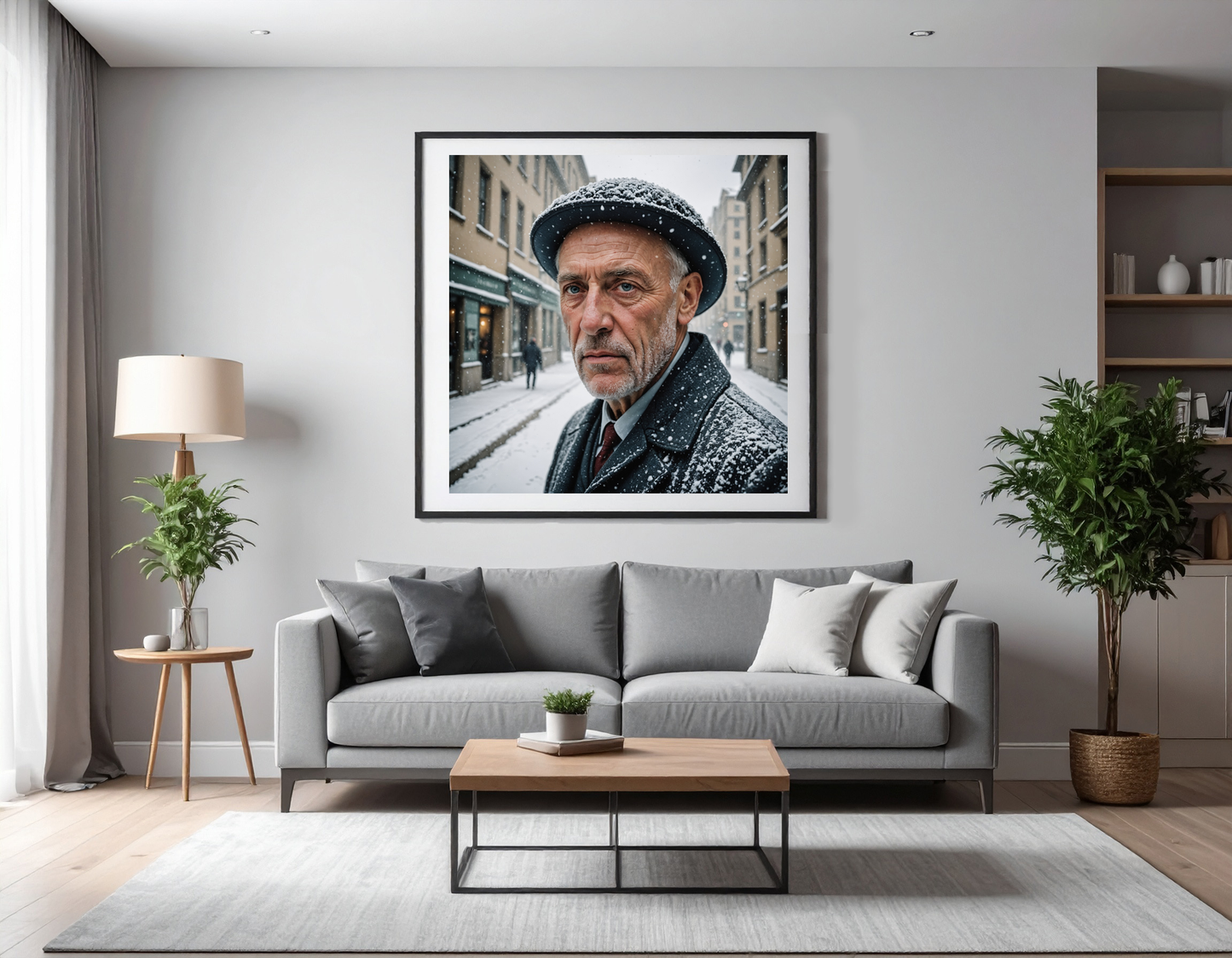 Picasso like snowstorm