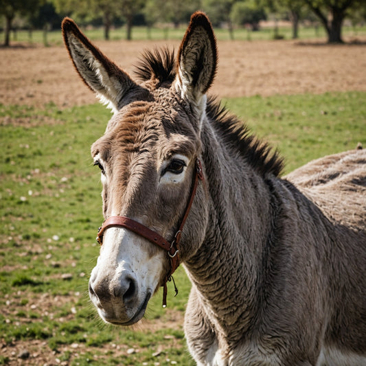 donkey with buttoned shirt