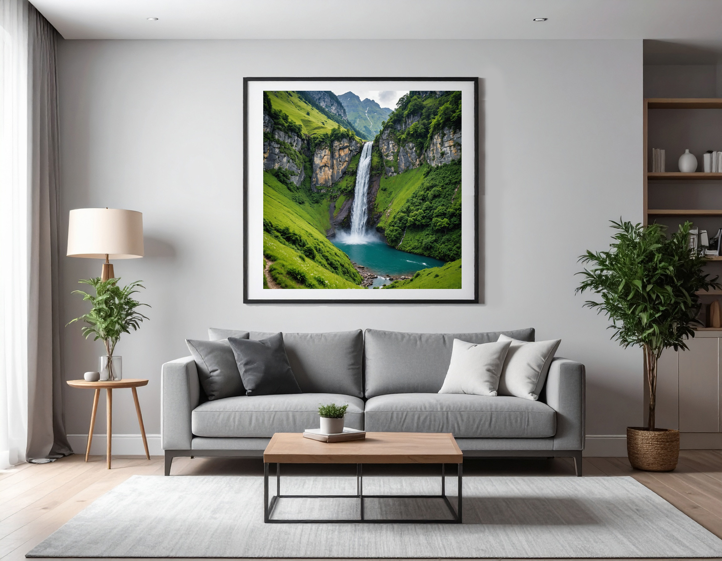 Waterfall on mountain